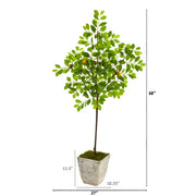Faux Lemon Artificial Indoor Tree