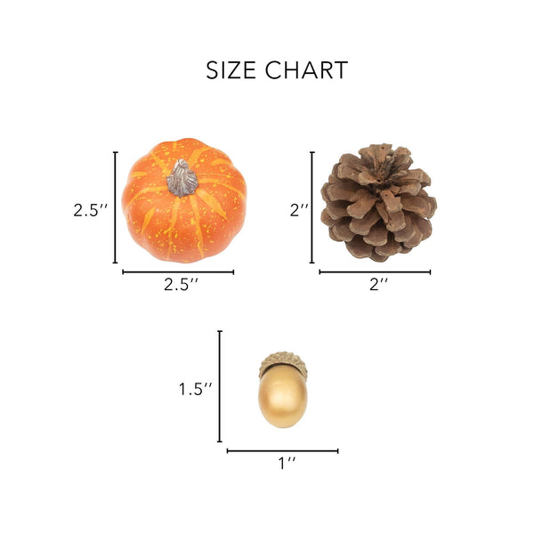 Artificial Harvest Pumpkin Bowl Filler Set