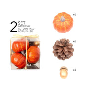 Artificial Harvest Pumpkin Bowl Filler Set