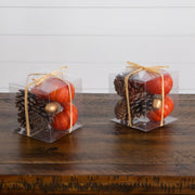 Artificial Harvest Pumpkin Bowl Filler Set