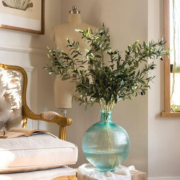 Faux Silk Olive Fruit Stem