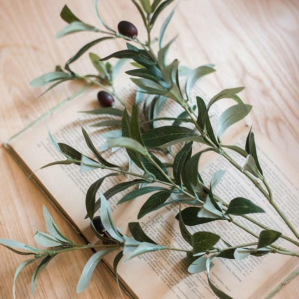 Faux Silk Olive Fruit Stem