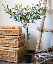 Faux Silk Potted Olive Tree