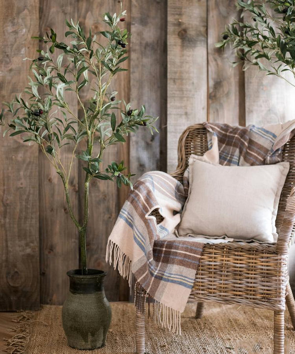 Faux Silk Potted Olive Tree