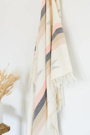 Handwoven Cotton Striped Throw Blanket
