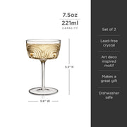 Art Deco Crystal Coupe Set
