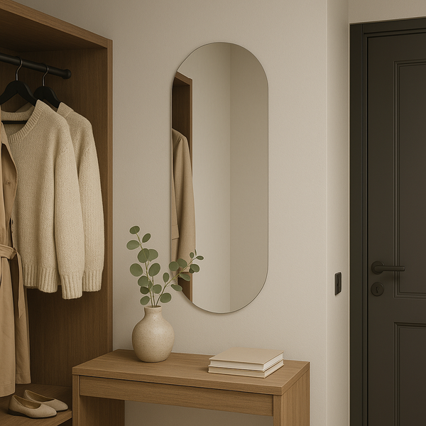 Frameless Capsule Wall Mirror