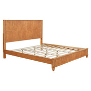 Reeded Wood Platform Bed Frame