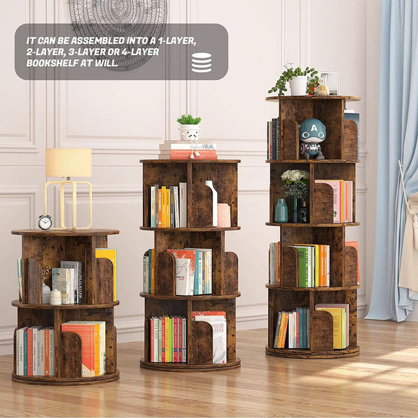 Rotating Four-Tier Corner Bookshelf (view 5) | Roost & Roam