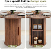 Walnut Round Dining Table For Two To Four