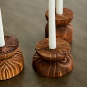 Hand-Turned Pine Taper Candleholder