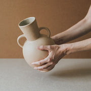 Handled Stoneware Amphora Vase