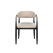 Close-up of woven rope and wicker weave texture detail — Open-Back Upholstered Dining Armchair Set