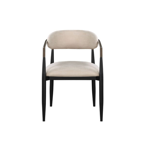 Close-up of woven rope and wicker weave texture detail — Open-Back Upholstered Dining Armchair Set
