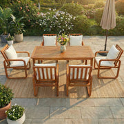 Acacia Wood Outdoor Dining Set