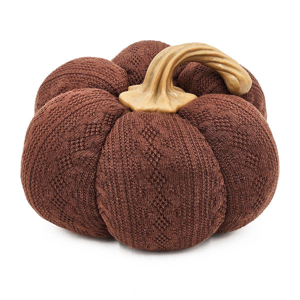 Cable-Knit Fabric Pumpkin Decor Set