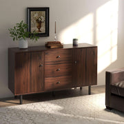 Wood-Grain Three-Drawer Buffet Cabinet – buffet (view 8) | Roost & Roam
