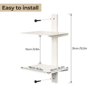 Concealed Metal Wall Book Shelf (view 3) | Roost & Roam