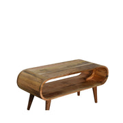 Rounded Mango Wood Coffee Table