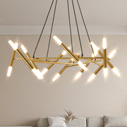 Matte Gold Branch Chandelier Light Fixture