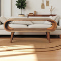 Rounded Mango Wood Coffee Table