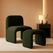 Chenille Arc Chair and Ottoman Set – ottoman | Roost & Roam