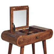 Mango Wood Folding Mirror Dressing Table