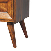 Chestnut Mango Wood Quad Nightstand