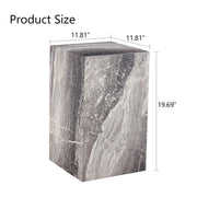 Marble-Print Block Side Table