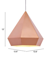 Rose Gold Geometric Pendant Ceiling Lamp