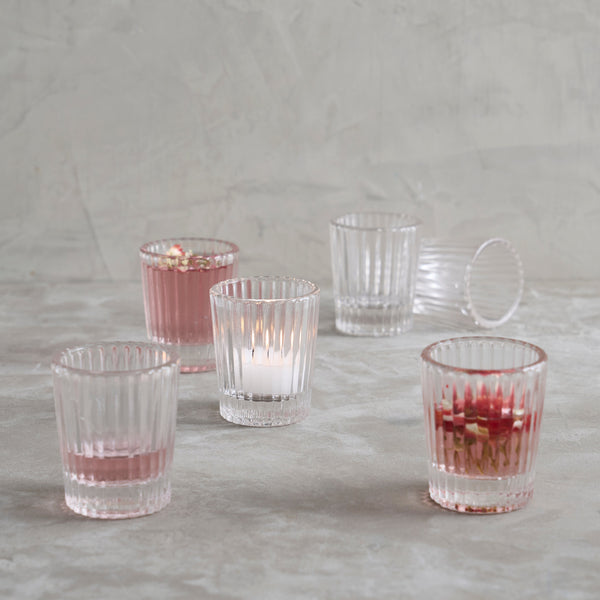 Ribbed Clear Shot Glass Set