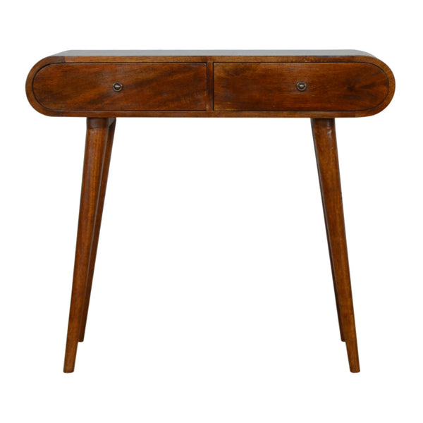 Rounded Mango Wood Console Table