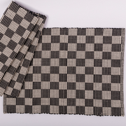 Checkered Woven Cotton Placemat Set