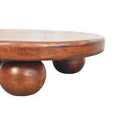 Round Mango Wood Bola Coffee Table