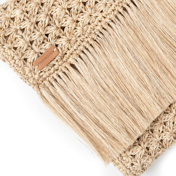 Handwoven Crochet Fringe Table Runner