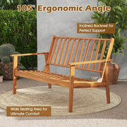Outdoor Acacia Wood Patio Set With Cushions And Coffee Table