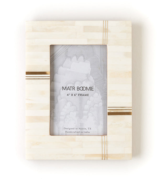 Bone Tile Brass Bar Picture Frame
