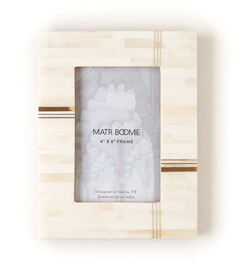 Bone Tile Brass Bar Picture Frame