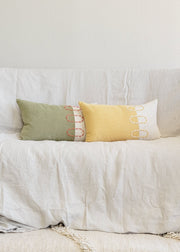 Hand-Dyed Block Lumbar Pillow