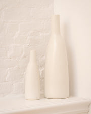 Matte Stoneware Bottle-Form Vase
