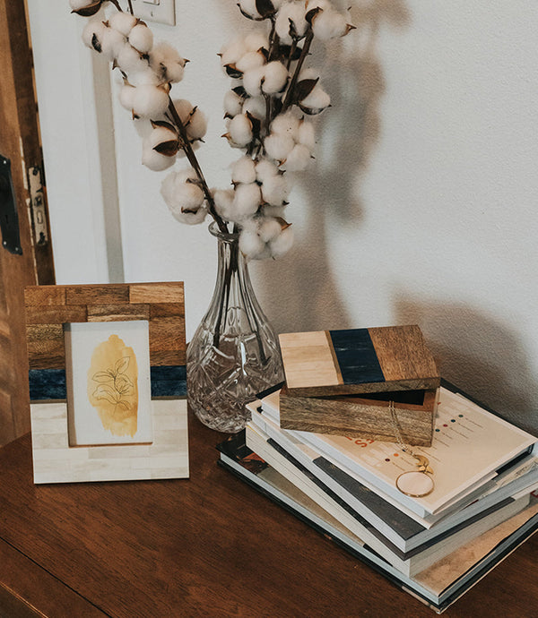 Bone Inlay Mango Wood Picture Frame