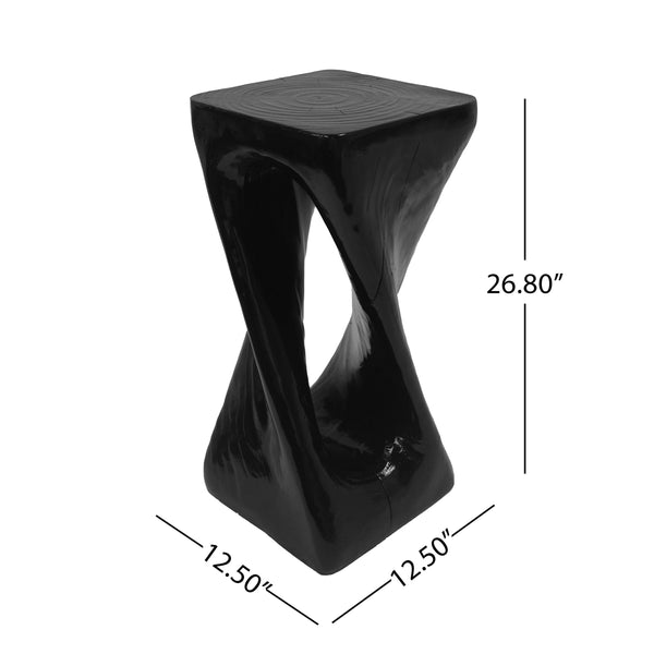 Sculptural Twist Concrete Side Table