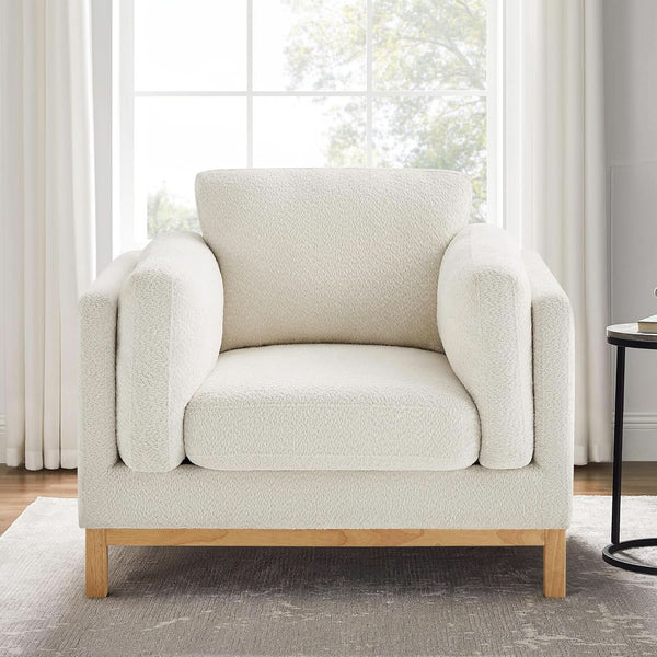 Boucle Upholstered Accent Chair – chair (view 3) | Roost & Roam