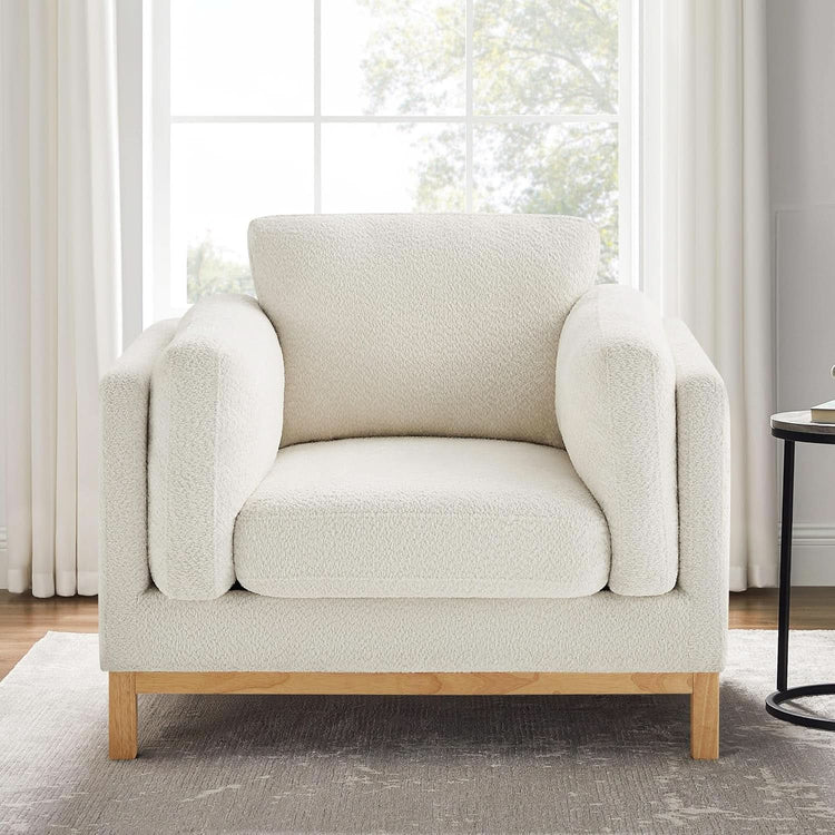Boucle Upholstered Accent Chair – chair (view 3) | Roost & Roam