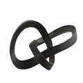 Matte Black Interlinked Loop Sculpture