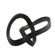 Matte Black Interlinked Loop Sculpture