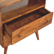 Curved Mango Wood Two-Drawer Nightstand