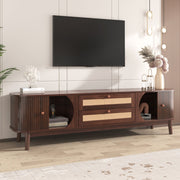 Fluted Rattan-Front Media Console