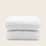 Waffle-Weave Cotton Bath Towel Set