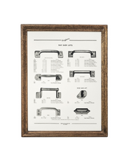 Wide Wood-Grain Frame Hardware Print